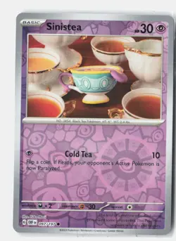Sinistea Reverse Holo 097/197 Common Obsidian Flames Pokemon Near Mint - Image 1