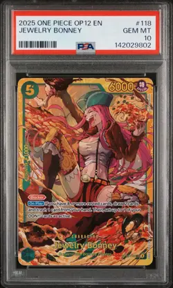 2025 ONE PIECE OP12-LEGACY OF THE MASTER #118 JEWELRY BONNEY PSA 10 - Image 1