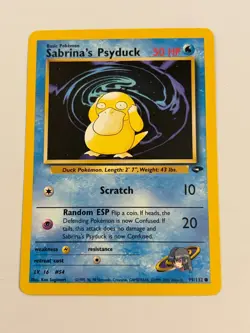 Sabrina's Psyduck 99/132 Gym Challenge Regular Pokemon Card - Image 1