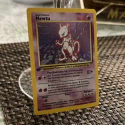 Pokemon Mewtu Base Set 010/102 Holo Rare German 1999 Psychic Card - Image 3