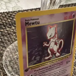 Pokemon Mewtu Base Set 010/102 Holo Rare German 1999 Psychic Card - Image 4