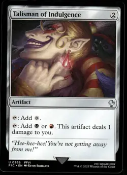 1x Talisman of Indulgence - Commander: FINAL FANTASY - NM - MTG - Image 1