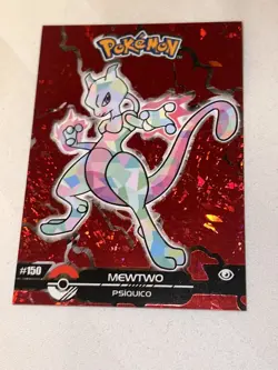 RARE Mewtwo #150 -RED CRYSTAL Holo Box Hit-Crystal Dark-Pokemon Card NonTCG - Image 1