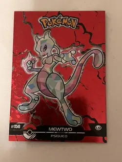 RARE Mewtwo #150 -RED CRYSTAL Holo Box Hit-Crystal Dark-Pokemon Card NonTCG - Image 2