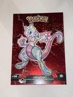 RARE Mewtwo #150 -RED CRYSTAL Holo Box Hit-Crystal Dark-Pokemon Card NonTCG - Image 3