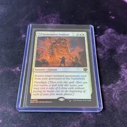Magic The Gathering Foil Mythic Rare Restoration Seminar Card Hard Case - Image 1