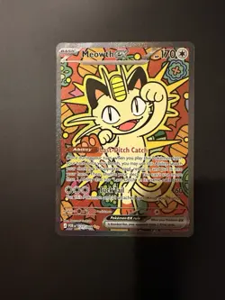 Pokemon Meowth EX Full Art Holo Rare Card 121/088 Basic Cat 170 HP - Image 1