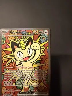 Pokemon Meowth EX Full Art Holo Rare Card 121/088 Basic Cat 170 HP - Image 3