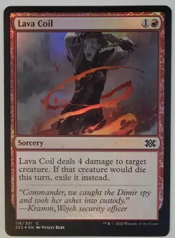 X 1 Lava Coil FOIL NM-M Double Masters 2022 116 MTG Magic The Gathering - Image 1