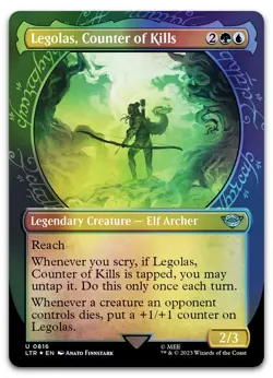 Legolas, Counter of Kills (Showcase) (Surge Foil) #816 NM Lord of the Rings - Image 1