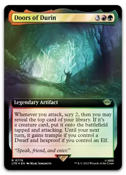 Doors of Durin (Extended Art) (Surge Foil) #779 NM Lord of the Rings Magic MTG - Image 1