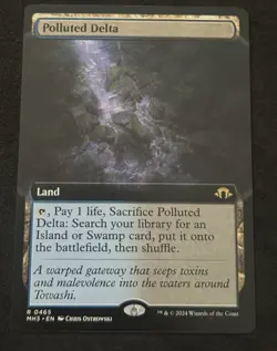 Polluted Delta - 465 Extended Art - Rare Land - Modern Horizons 3 MTG NM - Image 1