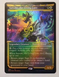 MTG -Satsuki, the Living Lore - Kamigawa: Neon Dynasty 399 - Showcase Foil Rare - Image 1