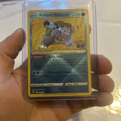 Radiant Blastoise 018/078 Pokemon GO Holo - Image 1