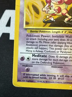 Mr. Mime (6) Unlimited Holo Holo Rare Pokemon Jungle 06/64 HP - Image 5