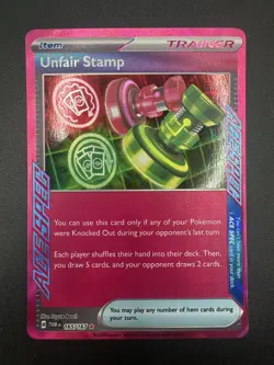 Pokemon SV06: Twilight Masquerade #165/167 Unfair Stamp - Image 1
