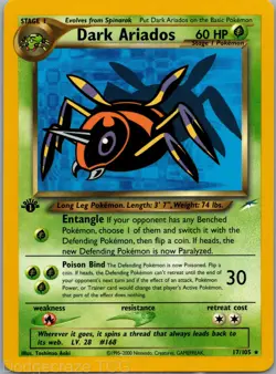 Dark Ariados 17/105 Rare Neo Destiny 1st Edition Pokemon NM - Image 1