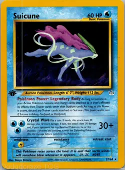 Suicune 27/64 Rare Neo Revelation Pokemon NM - Image 1