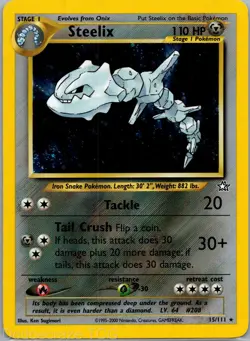 Steelix 15/111 Holo Rare Neo Genesis Pokemon NM - Image 1