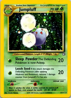 Jumpluff 7/111 Holo Rare Neo Genesis Pokemon NM - Image 1
