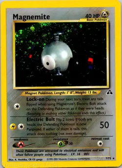 Magnemite 7/75 Holo Rare Neo Discovery Pokemon NM - Image 1