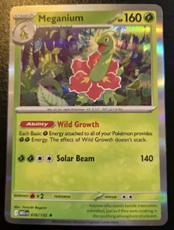 Meganium 010/132 Holo Rare Mega Evolution Pokemon TCG - Image 1