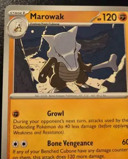 Marowak 073/142 Uncommon Scarlet & Violet: Stellar Crown Pokemon TCG - Image 2