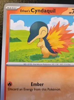Ethan's Cyndaquil 032/182 Common Scarlet & Violet: Destined Rivals Pokemon TCG - Image 2