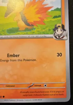 Ethan's Cyndaquil 032/182 Common Scarlet & Violet: Destined Rivals Pokemon TCG - Image 5