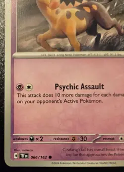 Girafarig 066/162 Common Scarlet & Violet: Temporal Forces Pokemon TCG - Image 4