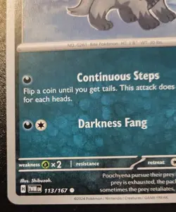 Poochyena 113/167 Common Scarlet & Violet: Twilight Masquerade Pokemon TCG - Image 4