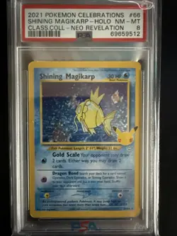 2021 Pokemon Celebrations Shining Magikarp Holo Rare 66/64 Neo Revelation PSA 8 - Image 1