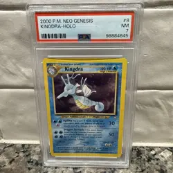Pokemon 2000 P.M. Neo Genesis Kingdra Holo - PSA 7 NM Swirl - Image 1