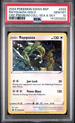 2024 POKEMON SWSH BLACK STAR PROMO #029 RAYQUAZA-HOLO PSA 10 - Image 1