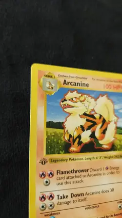 Pokemon 1999 Base Set 1st Edition Shadowless Arcanine #23 - Image 3