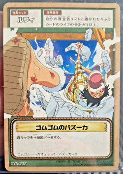 One Piece Bandai 2002 card Game Luffy PROMO RG-W02 HOLO FOIL RARE VINTAGE OP - Image 1