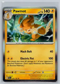 Pawmot #076/193 SV02: Paldea Evolved Holo Rare - Pokemon Cards E44 - Image 1
