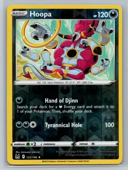 Hoopa #122/196 SWSH11: Lost Origin Reverse Holo Rare - Pokemon Cards H13 - Image 1