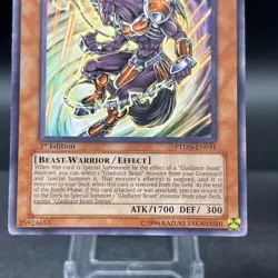 Gladiator Beast Darius PTDN-EN031 1st Edition Common Yugioh Card - Image 2