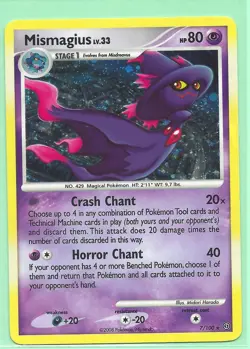 2008 MISMAGIUS 7/100 DP STORMFRONT POKEMON CARD RARE HOLO-NM/M - Image 1