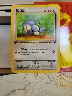 Dratini 53/82 Team Rocket 1st Edition Common Pokemon Card NM - Image 1