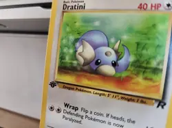 Dratini 53/82 Team Rocket 1st Edition Common Pokemon Card NM - Image 2