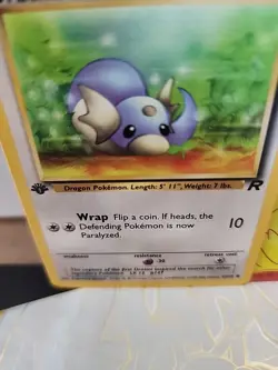 Dratini 53/82 Team Rocket 1st Edition Common Pokemon Card NM - Image 3