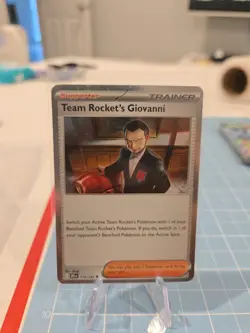 Team Rocket's Giovanni 174/182 Cosmos Holo Promo Pokemon Card - Image 1