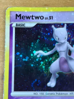 Mewtwo 9/100 Rare Holo Bleed Error Majestic Dawn 2008 Pokemon TCG Card - Image 2