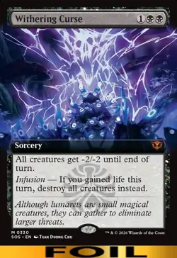 Withering Curse ** FOIL EXTENDED ART ** #330 - Secrets of Strixhaven - NM MTG - Image 1