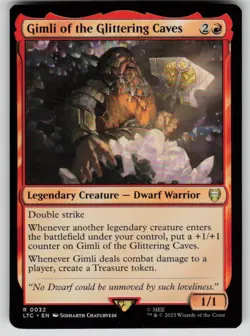 Gimli of the Glittering Caves Commander: The Lord of the Rings 32 MTG NM - Image 1