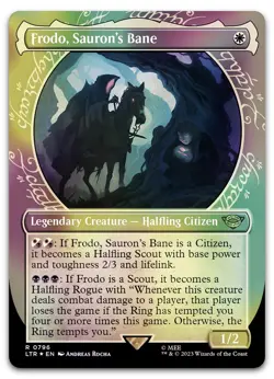Frodo, Sauron's Bane (Showcase) (Surge Foil) #796 NM Lord of the Rings Magic MTG - Image 1