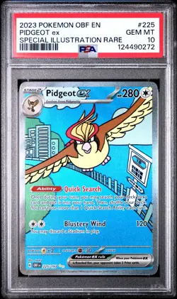 Pidgeot ex - 225/197 - SIR - Obsidian Flames - Pokemon Card - PSA 10 - Image 1