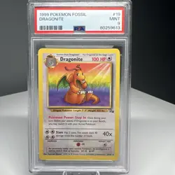 PSA 9 Dragonite 19/62 - Fossil Pokemon TCG 1999 Rare Card - Image 3